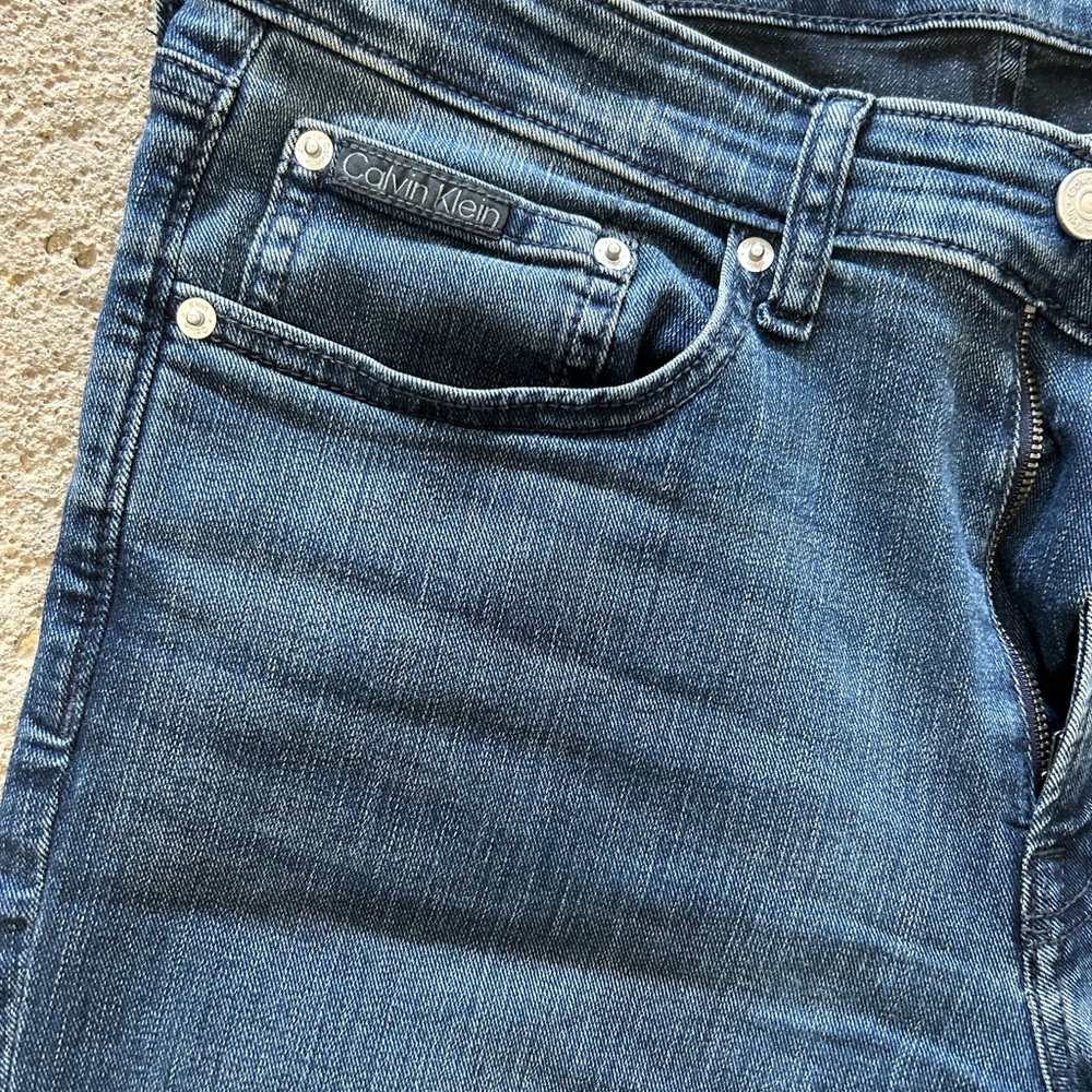 Calvin Klein Dark Blue Slim Jeans - Picture 2 of 5